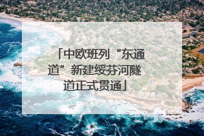 中欧班列“东通道”新建绥芬河隧道正式贯通