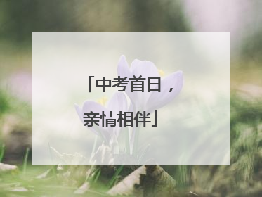 中考首日，亲情相伴