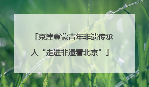 京津冀蒙青年非遗传承人“走进非遗看北京”