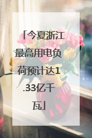 今夏浙江最高用电负荷预计达1.33亿千瓦