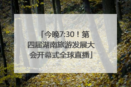 今晚7:30！第四届湖南旅游发展大会开幕式全球直播