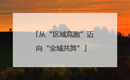 从“区域竞跑”迈向“全域共舞”