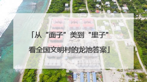 从“面子”美到“里子” 看全国文明村的龙池答案