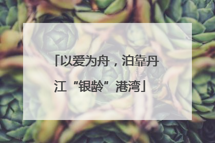 以爱为舟，泊靠丹江“银龄”港湾