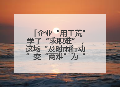 企业“用工荒”学子“求职难”，这场“及时雨行动”变“两难”为“双赢”