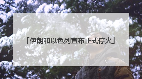 伊朗和以色列宣布正式停火