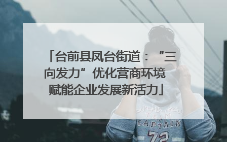 台前县凤台街道：“三向发力”优化营商环境 赋能企业发展新活力