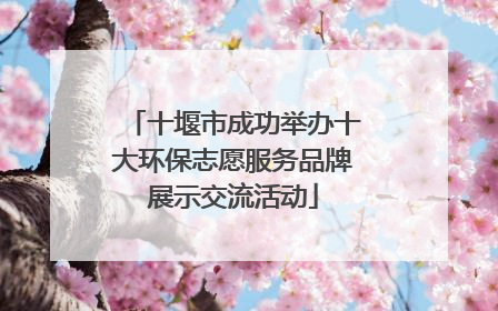 十堰市成功举办十大环保志愿服务品牌展示交流活动