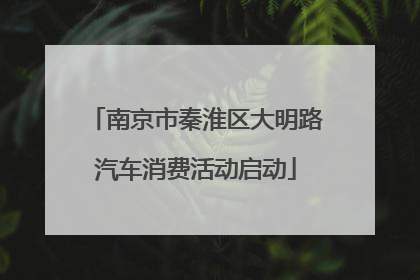 南京市秦淮区大明路汽车消费活动启动