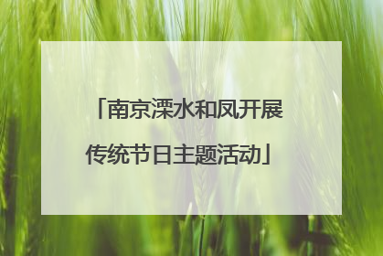 南京溧水和凤开展传统节日主题活动