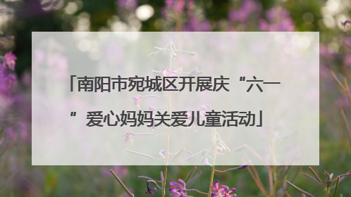 南阳市宛城区开展庆“六一”爱心妈妈关爱儿童活动
