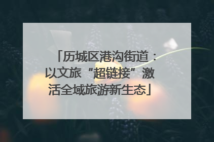 历城区港沟街道：以文旅“超链接”激活全域旅游新生态