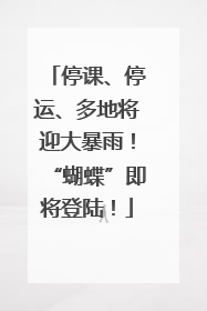 停课、停运、多地将迎大暴雨！“蝴蝶”即将登陆！