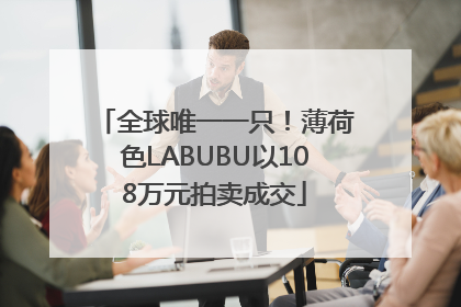 全球唯一一只！薄荷色LABUBU以108万元拍卖成交
