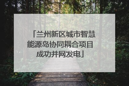 兰州新区城市智慧能源岛协同耦合项目成功并网发电