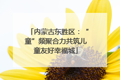 内蒙古东胜区：“童”频聚合力共筑儿童友好幸福城