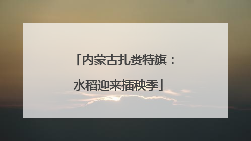 内蒙古扎赉特旗：水稻迎来插秧季