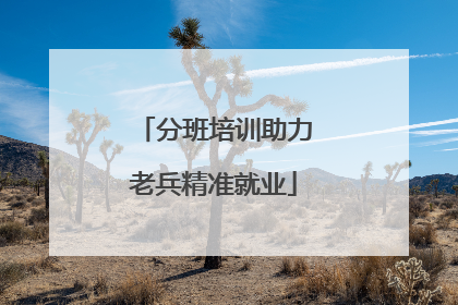 分班培训助力老兵精准就业