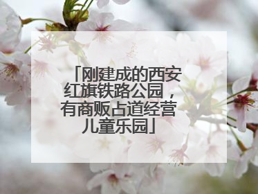 刚建成的西安红旗铁路公园，有商贩占道经营儿童乐园