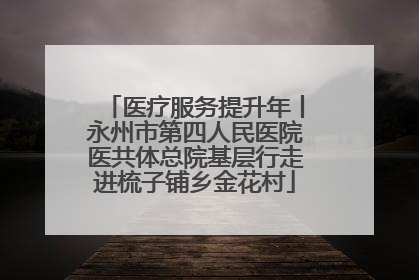 医疗服务提升年丨永州市第四人民医院医共体总院基层行走进梳子铺乡金花村
