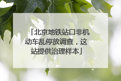 北京地铁站口非机动车乱停放调查，这站提供治理样本