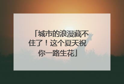 城市的浪漫藏不住了！这个夏天祝你一路生花