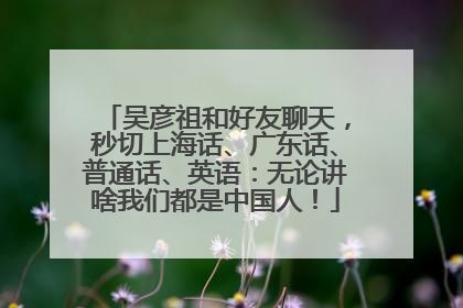 吴彦祖和好友聊天，秒切上海话、广东话、普通话、英语：无论讲啥我们都是中国人！