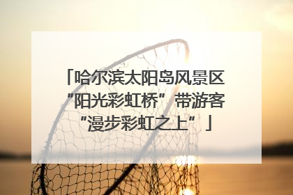 哈尔滨太阳岛风景区“阳光彩虹桥”带游客“漫步彩虹之上”