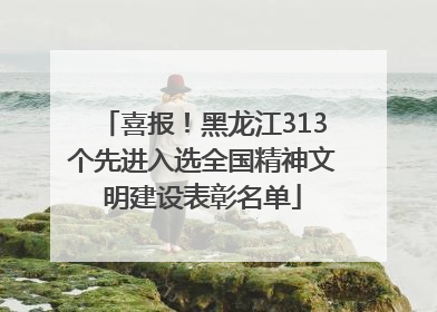 喜报！黑龙江313个先进入选全国精神文明建设表彰名单