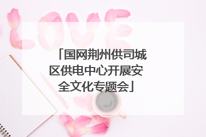 国网荆州供司城区供电中心开展安全文化专题会