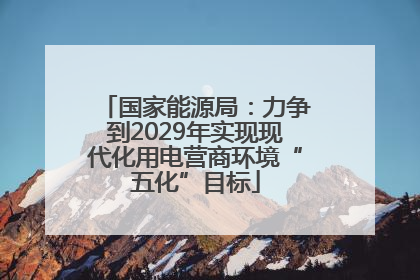 国家能源局：力争到2029年实现现代化用电营商环境“五化”目标