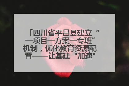四川省平昌县建立“一项目一方案一专班”机制，优化教育资源配置——让基建“加速”，为成长“铺路”