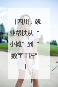 四川：就业帮扶从“小摊”到“数字工匠”