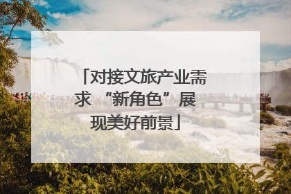 对接文旅产业需求 “新角色”展现美好前景