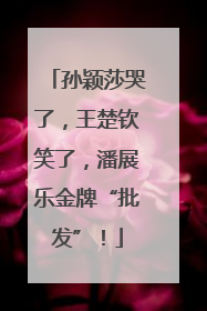 孙颖莎哭了，王楚钦笑了，潘展乐金牌“批发”！