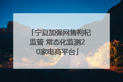 宁夏加强网售枸杞监管 常态化监测20家电商平台