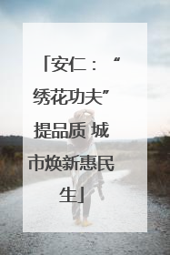 安仁：“绣花功夫”提品质 城市焕新惠民生