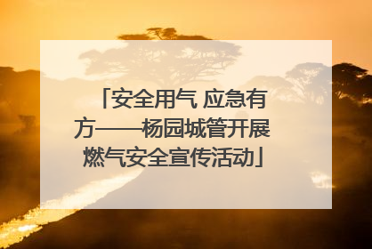安全用气 应急有方——杨园城管开展燃气安全宣传活动