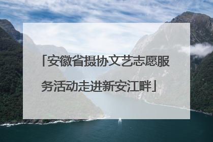 安徽省摄协文艺志愿服务活动走进新安江畔