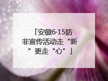 安徽6·15防非宣传活动走“新”更走“心”