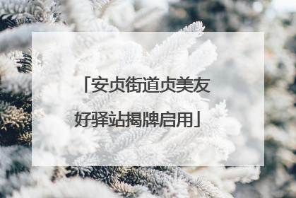 安贞街道贞美友好驿站揭牌启用