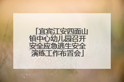 宜宾江安四面山镇中心幼儿园召开安全应急逃生安全演练工作布置会