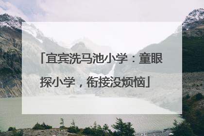 宜宾洗马池小学：童眼探小学，衔接没烦恼