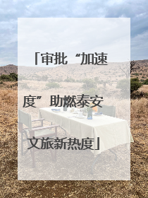 审批“加速度”助燃泰安文旅新热度