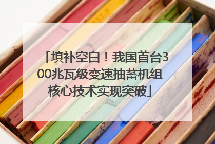 填补空白！我国首台300兆瓦级变速抽蓄机组核心技术实现突破