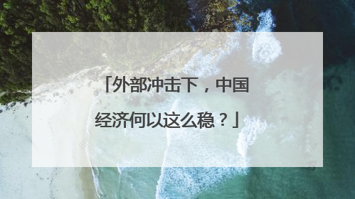 外部冲击下，中国经济何以这么稳？