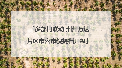 多部门联动 荆州万达片区市容市貌提档升级