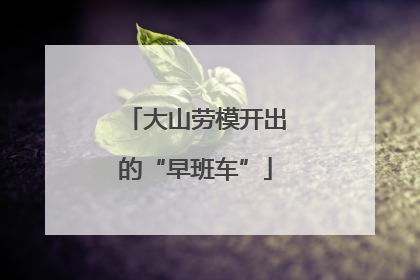 大山劳模开出的“早班车”
