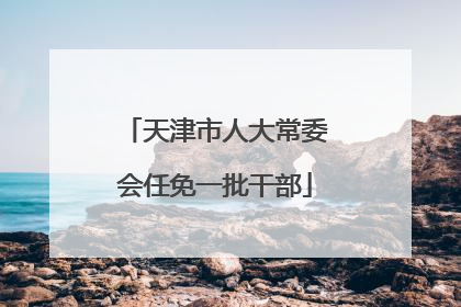 天津市人大常委会任免一批干部