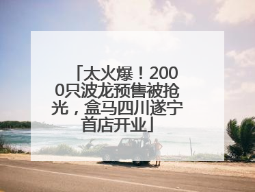 太火爆！2000只波龙预售被抢光，盒马四川遂宁首店开业